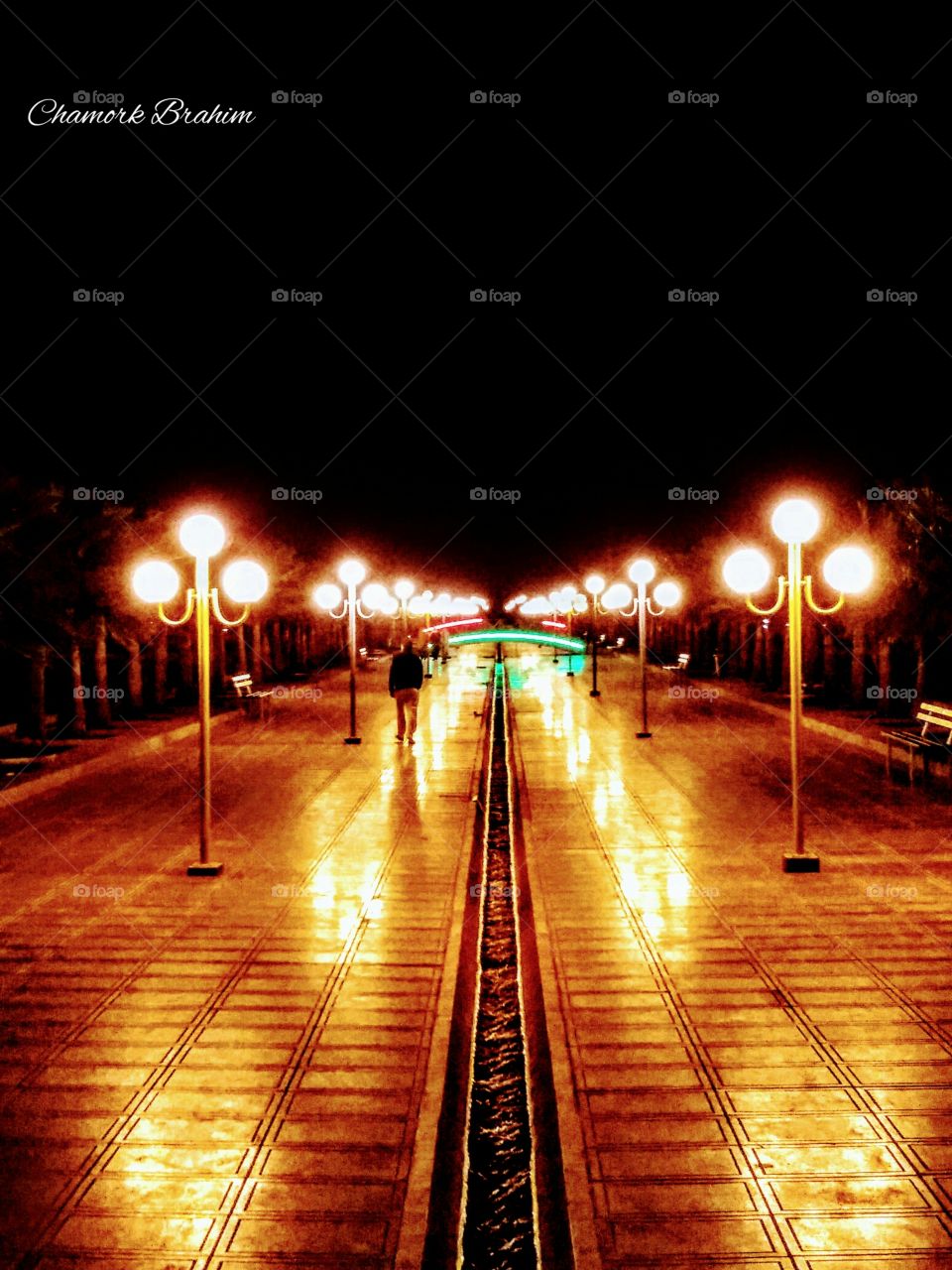 A beautiful garden in a villge.This moment in the photo is evening .it is time for walking in this beautiful garden