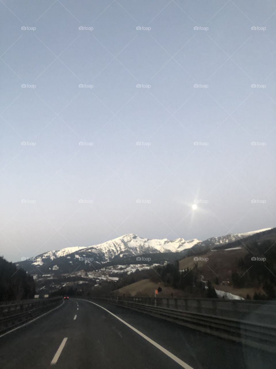 Full moon over the Alps