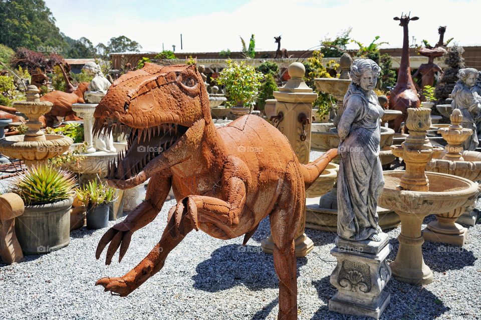 Quirky Dinosaur Garden Statuary