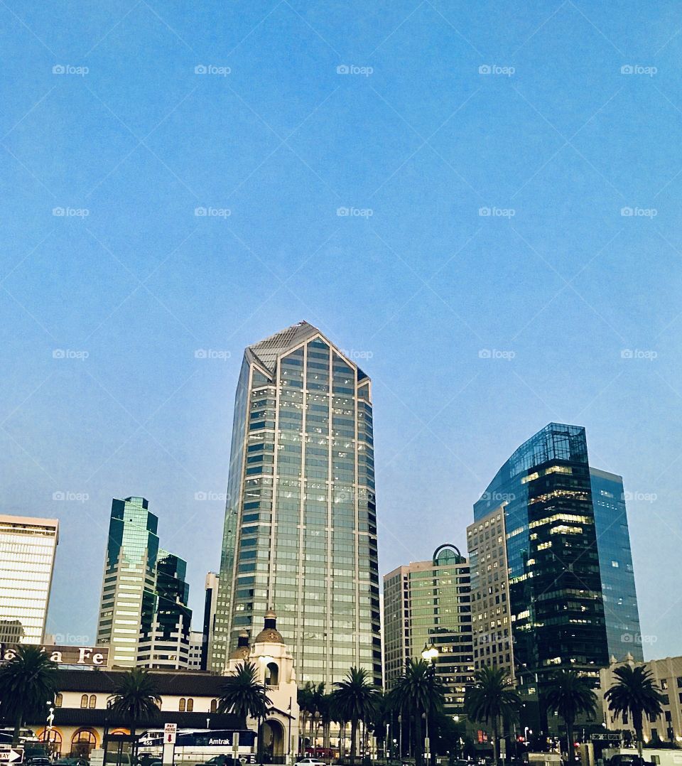Downtown San Diego before the sun sets 