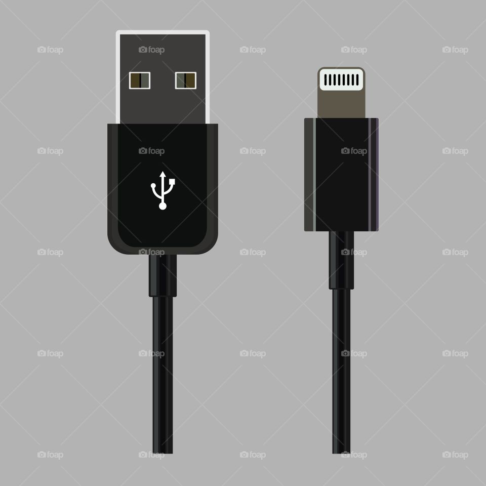 USB cable illustration