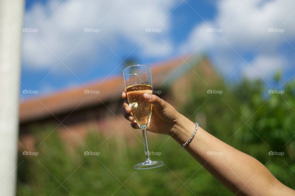 glass hand wine wedding by christofferv