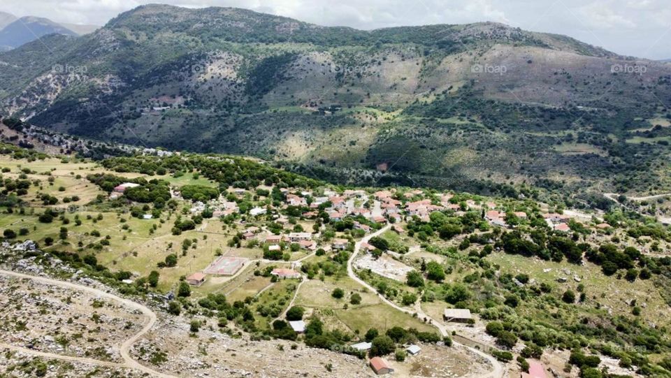 Village aerial view of