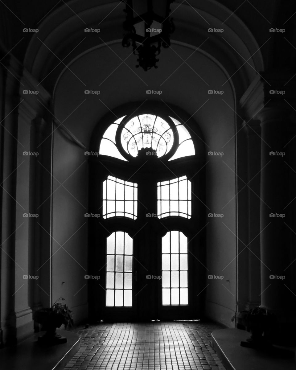 The door of Scientists Building in Lviv