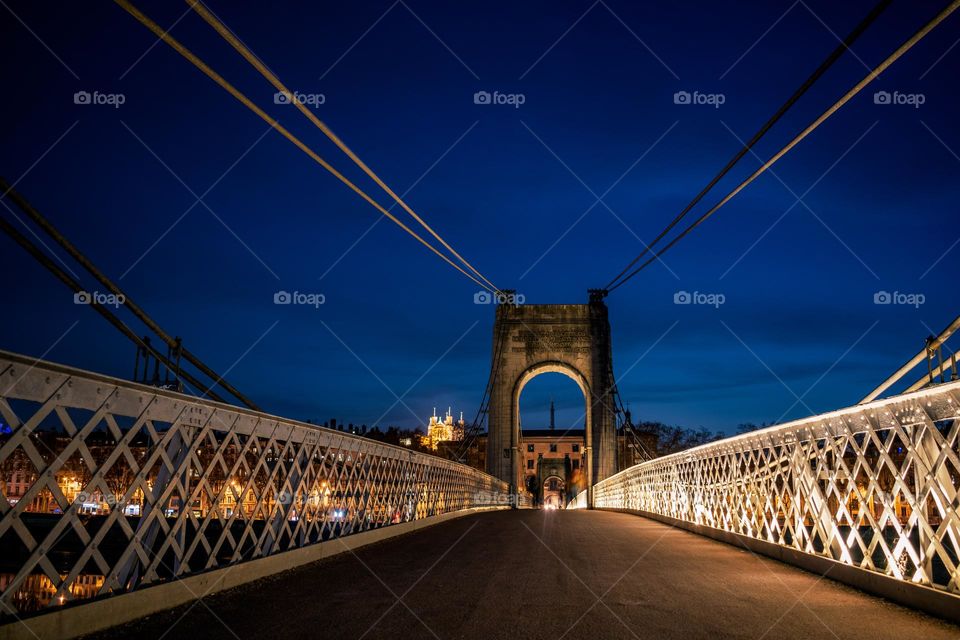 Lyon at night