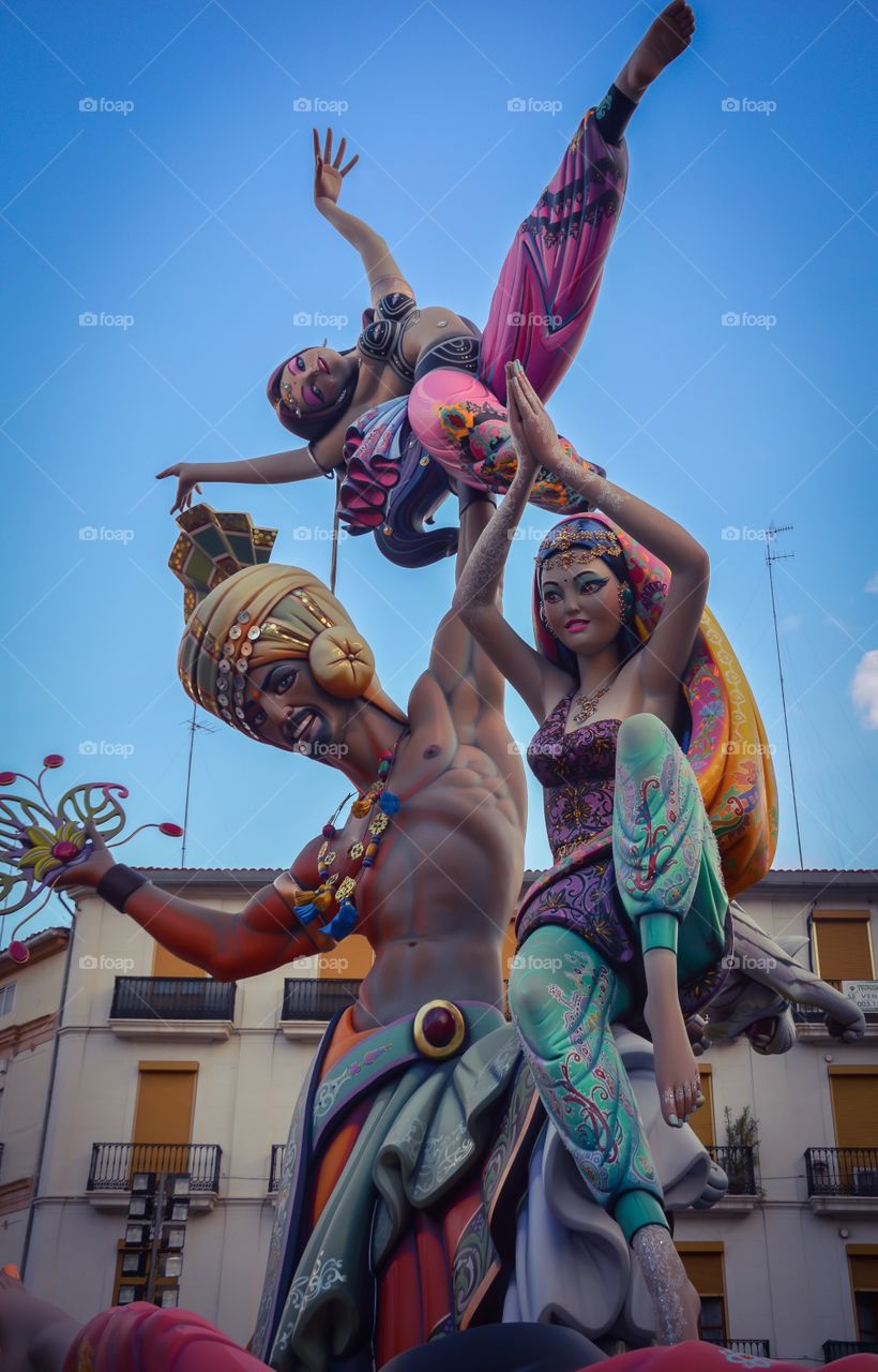 Continua la Plantà Fallas 2017, Falla Convento Jerusalén - Matemático Marzal (Valencia - Spain)