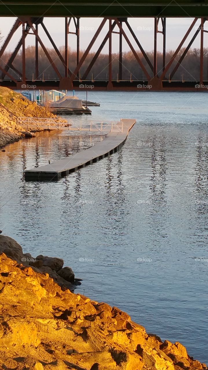 an evening calm on the river