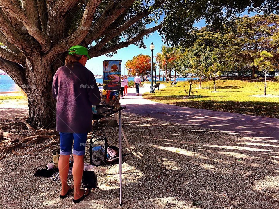 My secret ritual , spending a day painting landscapes in a beautiful seaside park.