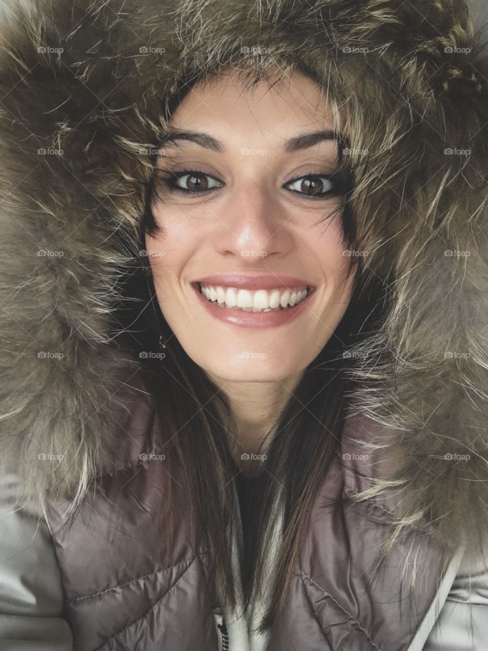 Loving the season and welcoming it with smile. Eyes smiling too. Just a simple selfie 