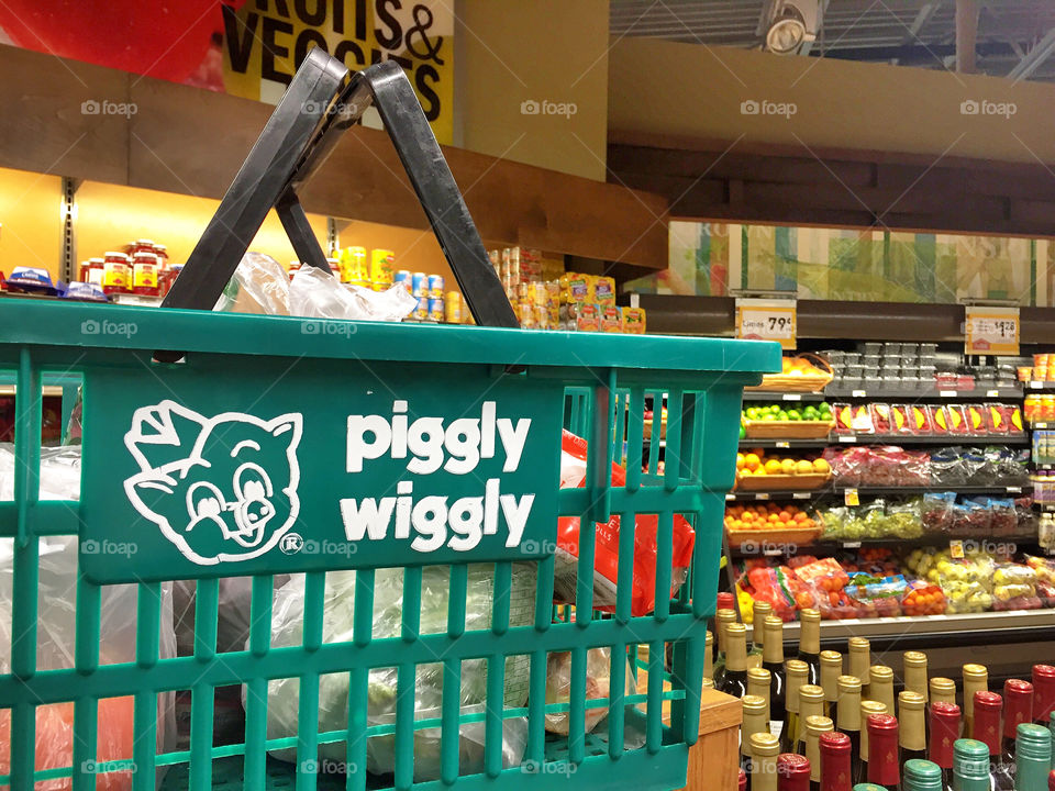 Shopping at the Piggly Wiggly. 