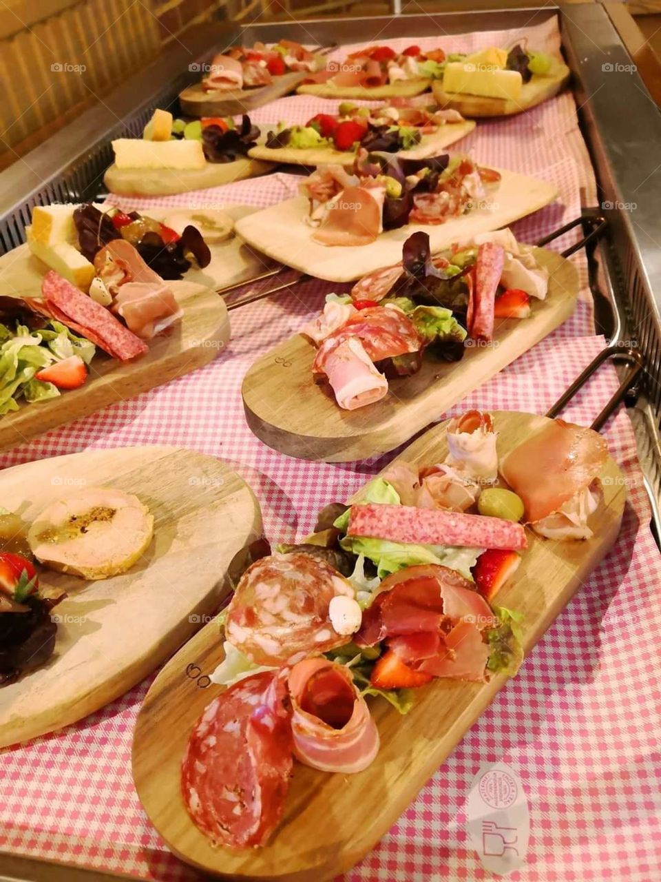 Platter of cured meats