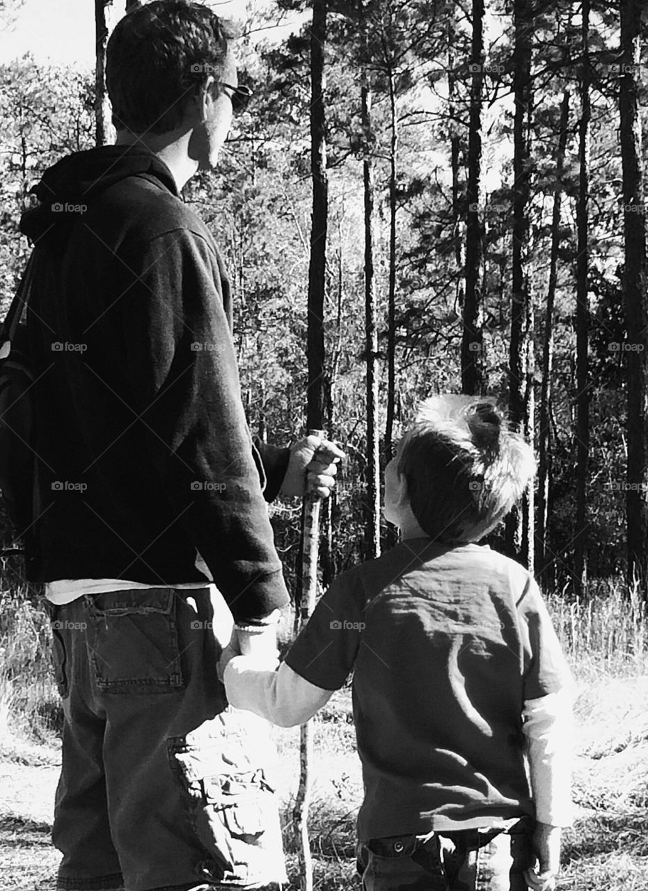 Hiking with dad