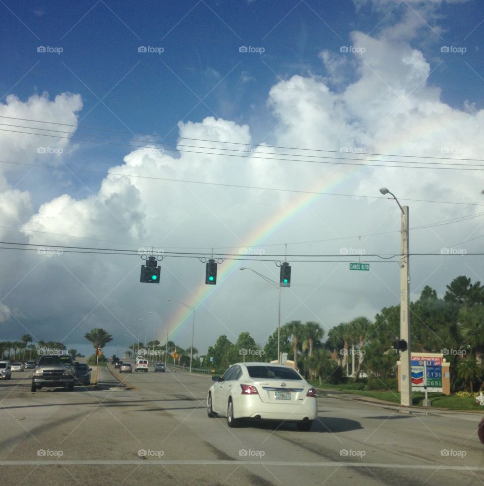 Traffic lights rainbow