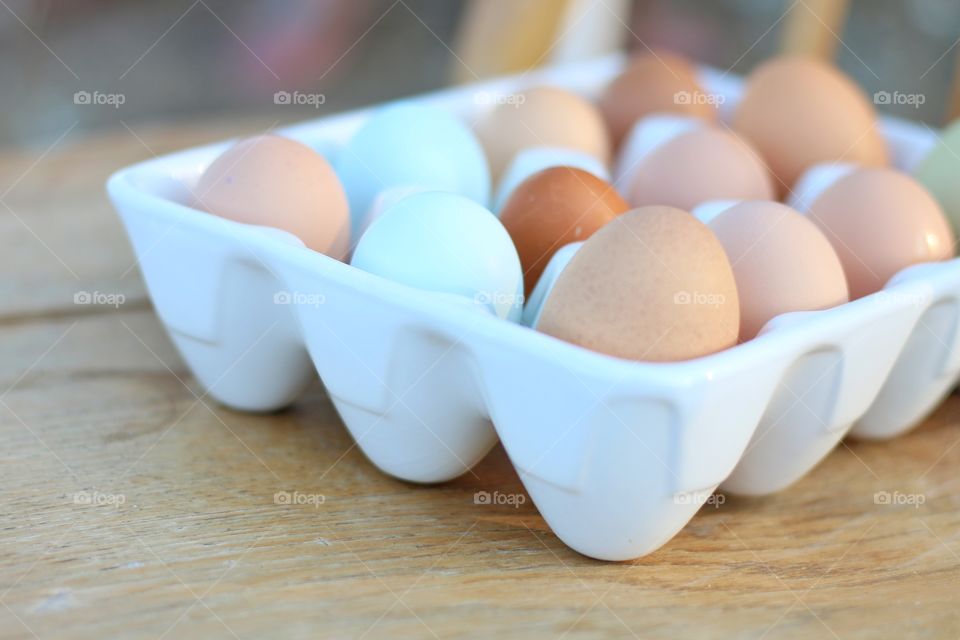 Eggs in carton