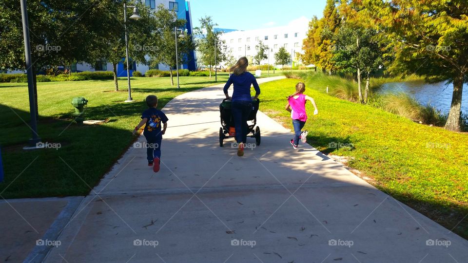 Running around Disney's Art of Animation resort taking in the sights