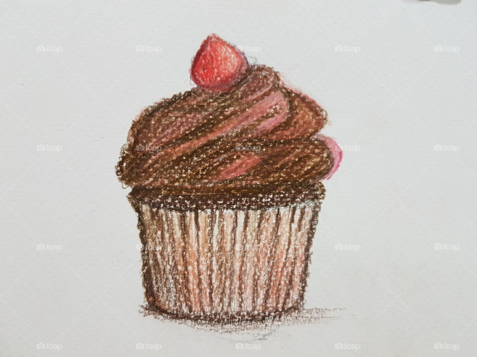 cup cake drawing