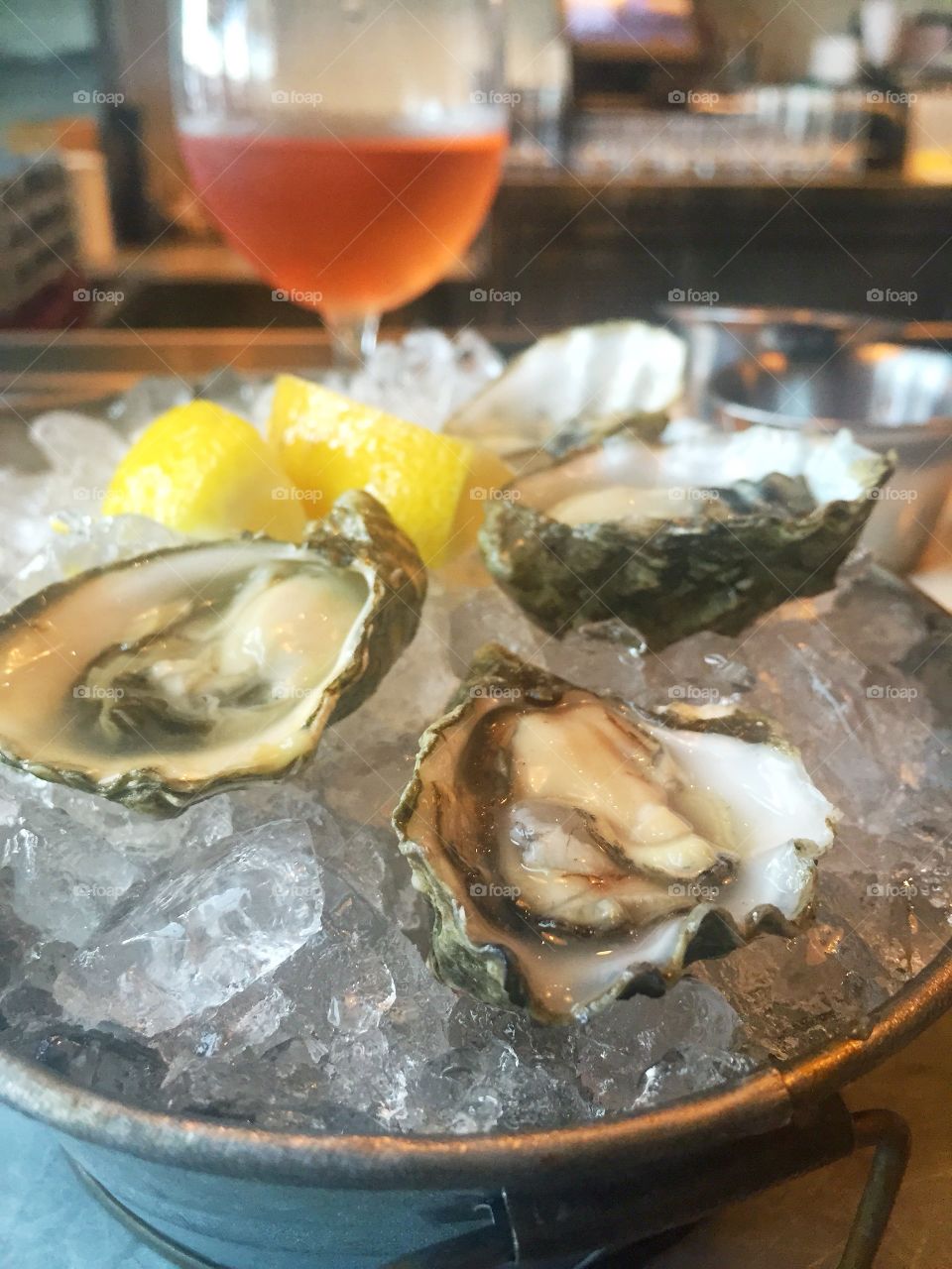 Raw oysters 