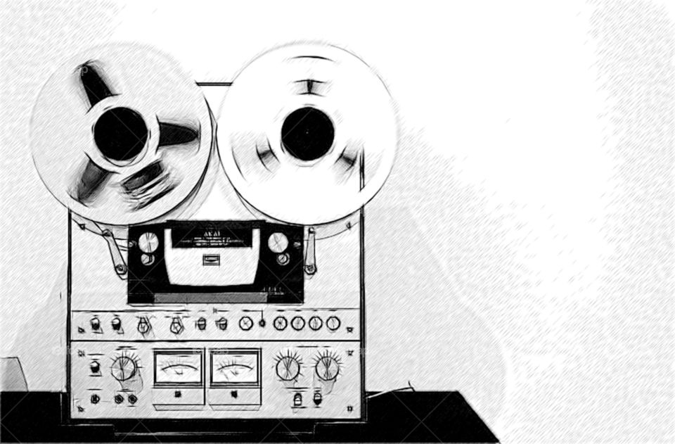 Drawing vintage stereo