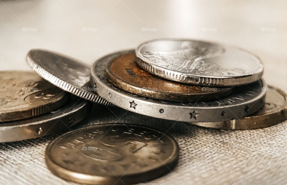 closeup, coin, ancient coin