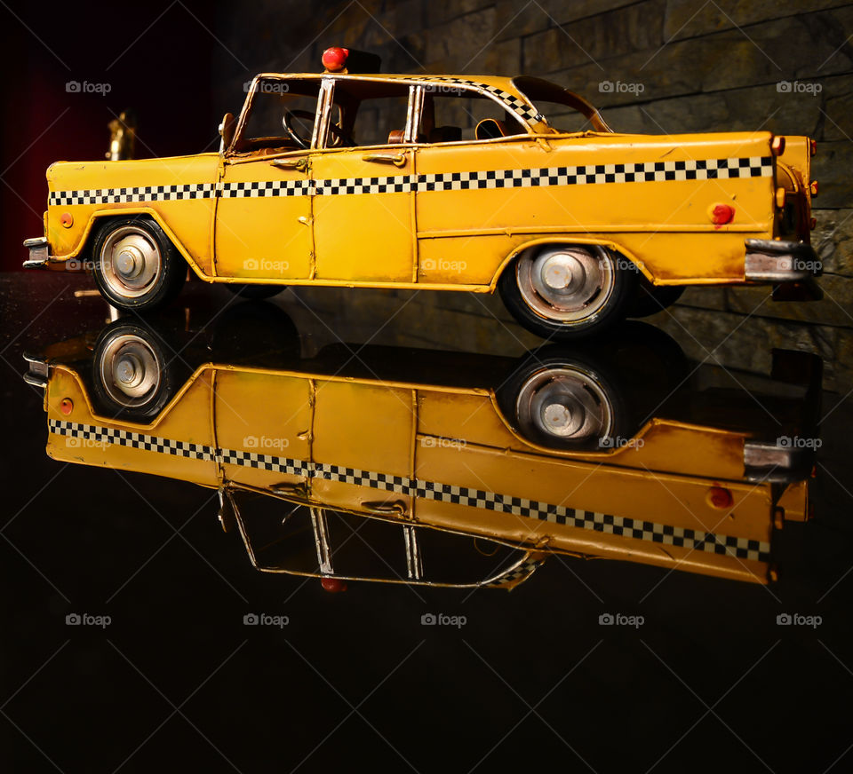 yellow Metal toy car