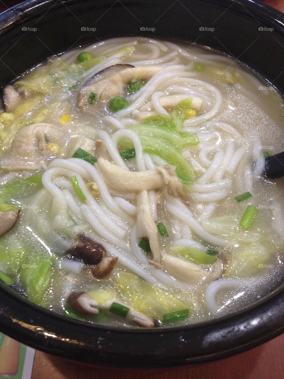 Traditional ramen with noodles