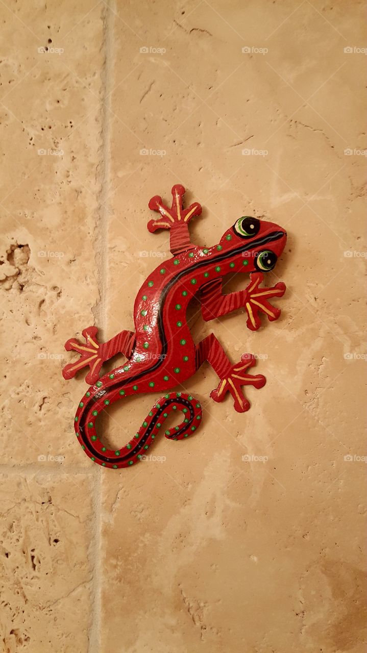 Handpainted Wall Lizard