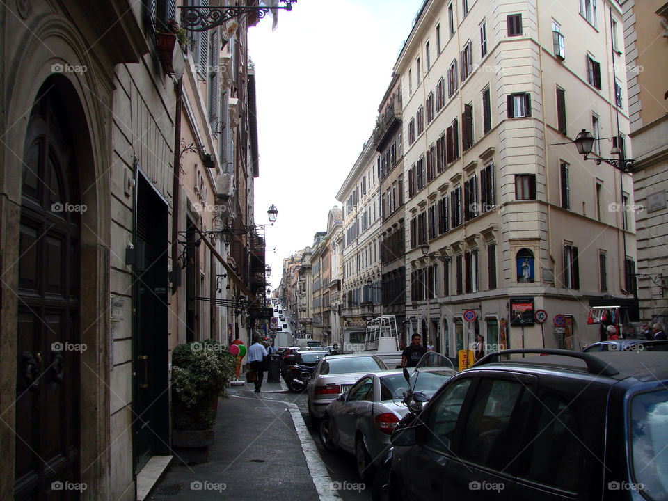rome italy street buildings cars by exworld