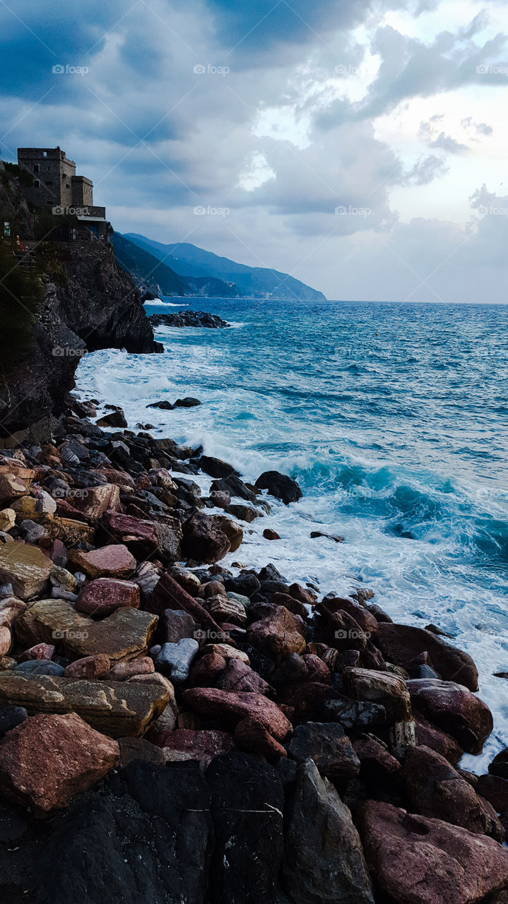 Landscape in Monterosso al mare in Italy