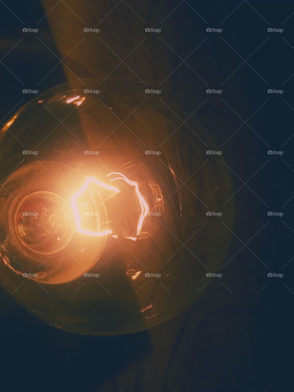 lightbulb up close with vintage feel