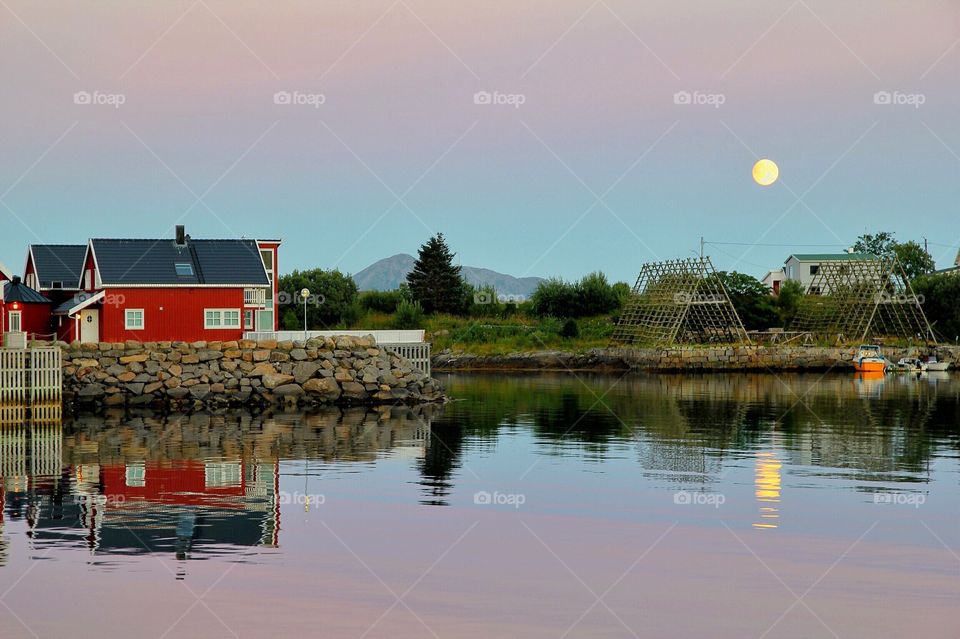 Water reflection in the Lofoten Islands