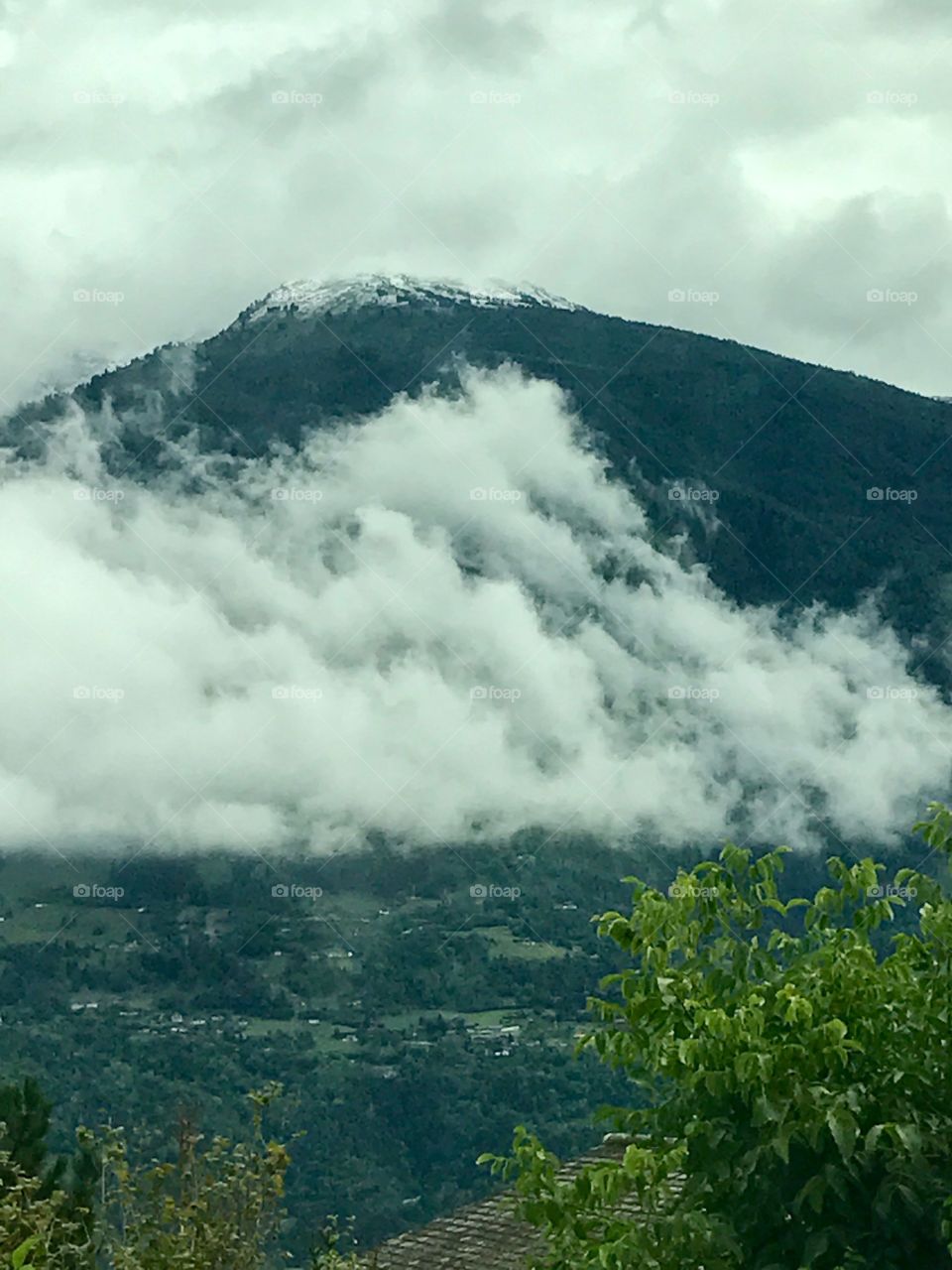 Cloud on the mountain