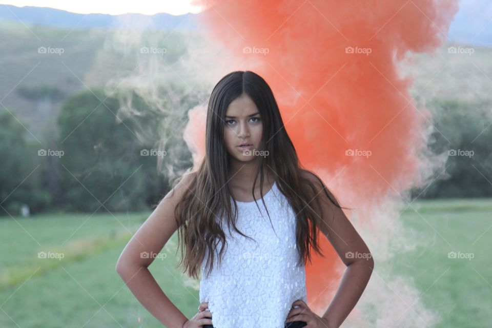 Orange smoke 