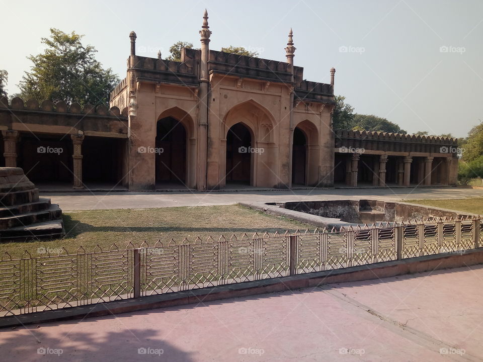 this is masjid of old shahi fort. build by firoz shah tuglak.