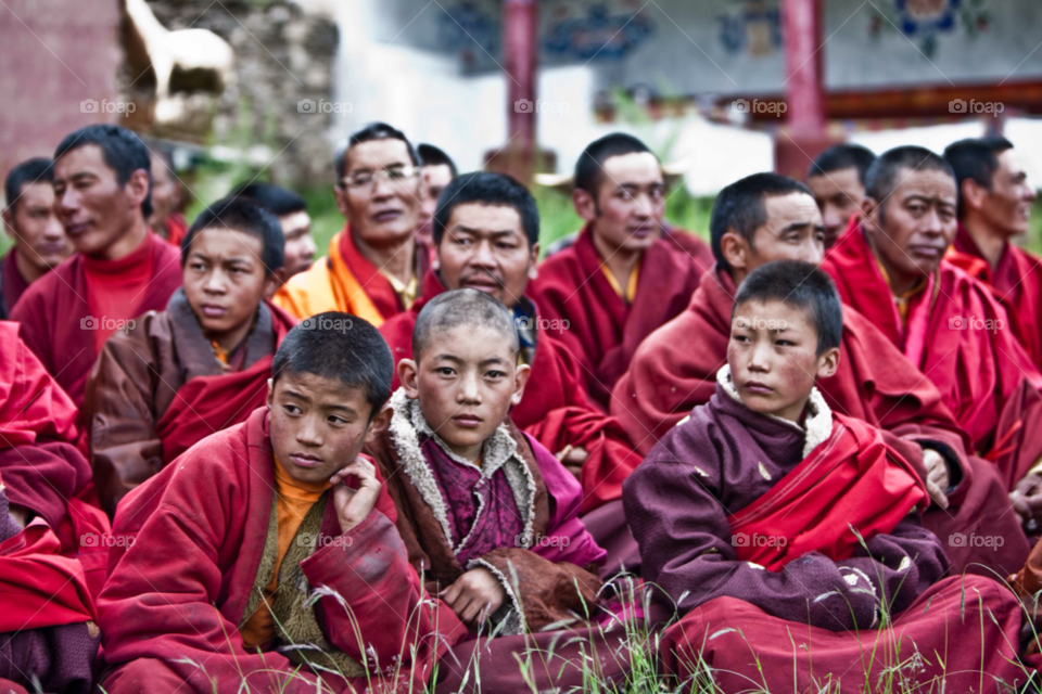 Trainee monks in Tibet 