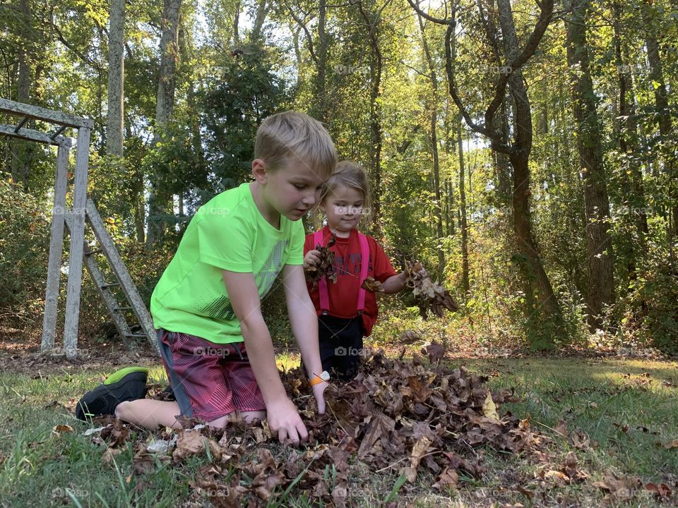 Sibling fall fun