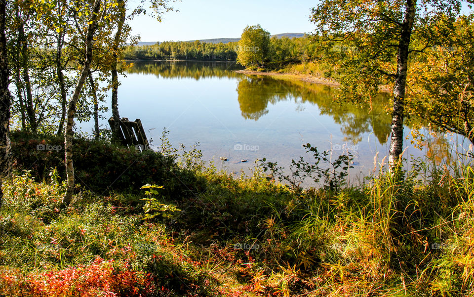 Autumn by the lake. 