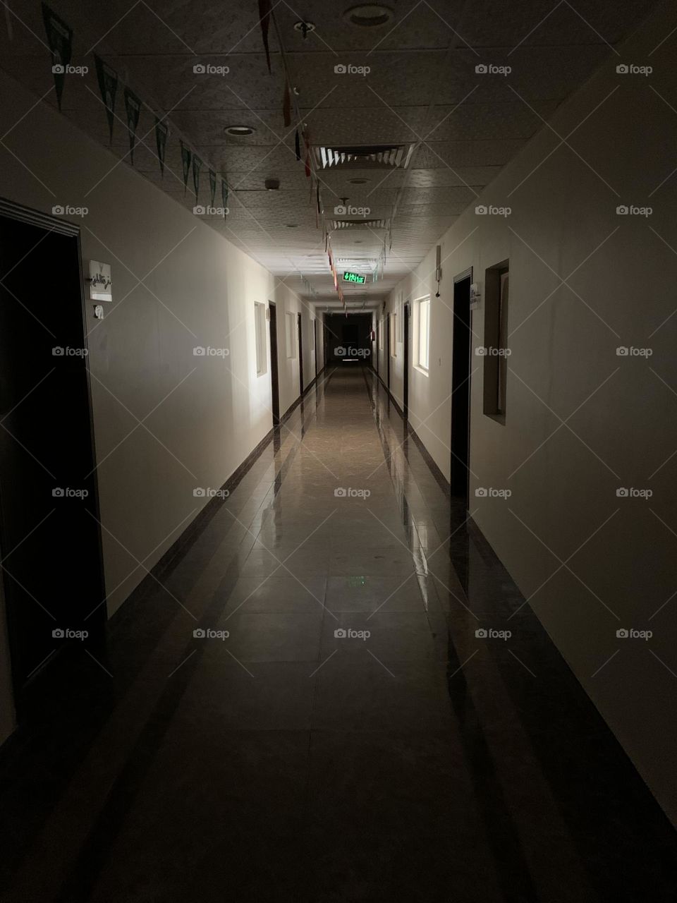 Run down hallway 