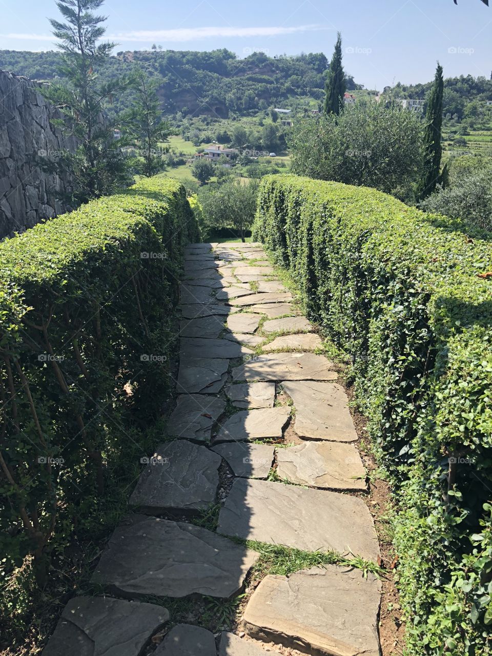 Private estate walking path villa 