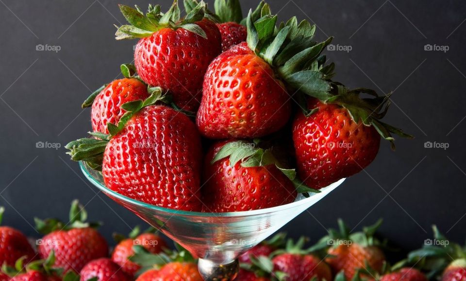 Strawberries in a glass 