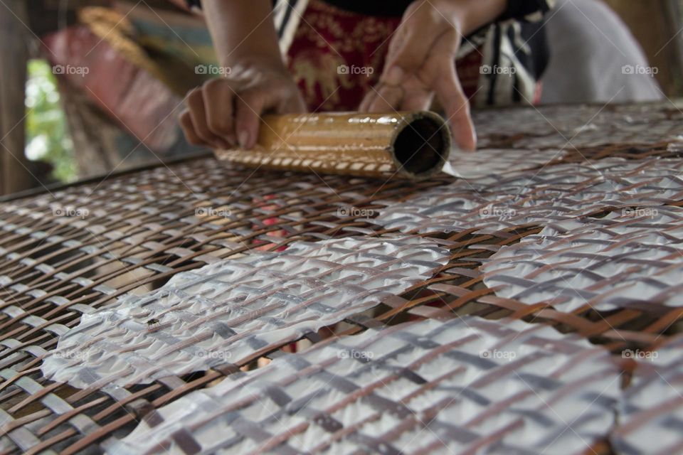 Rice paper making