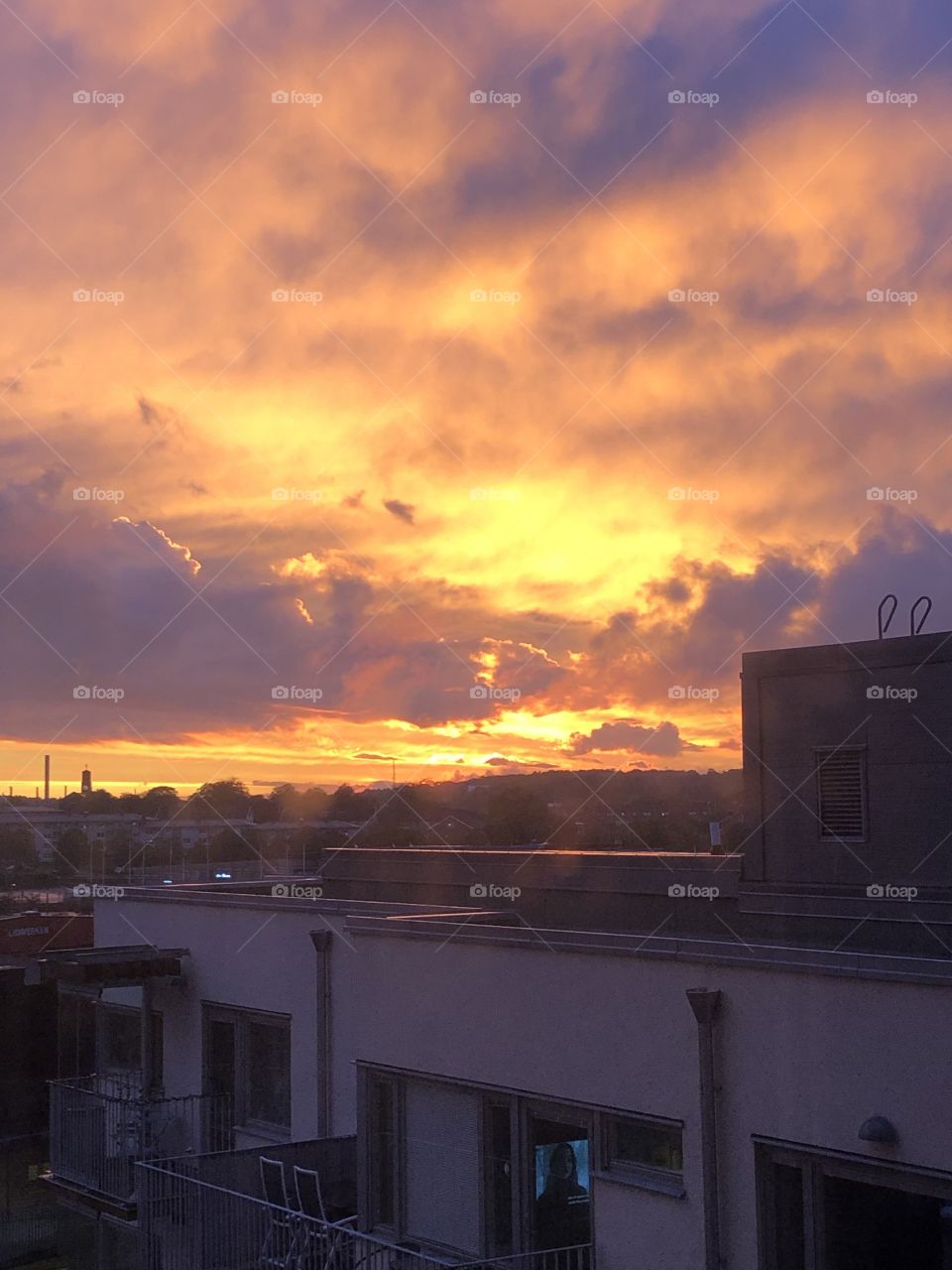 Fire in the sky sunset