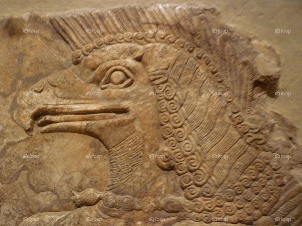 Relief from the palace of king Ashurnasirpal II of Assyria - detail 