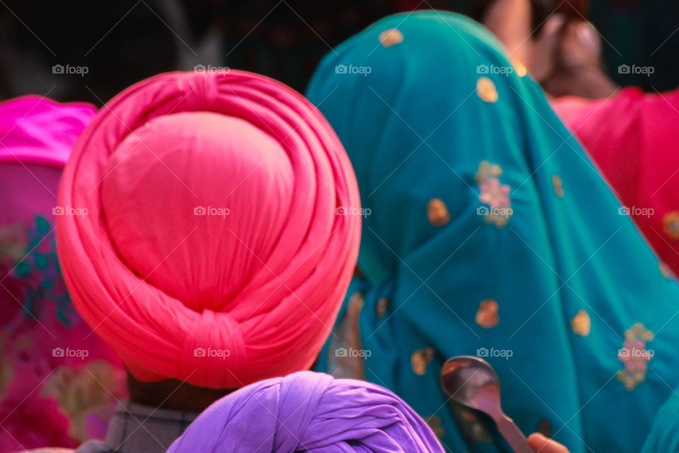 the pink turban....