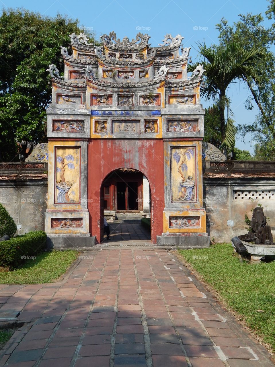 A gate in the imperial city of Vietnam 
