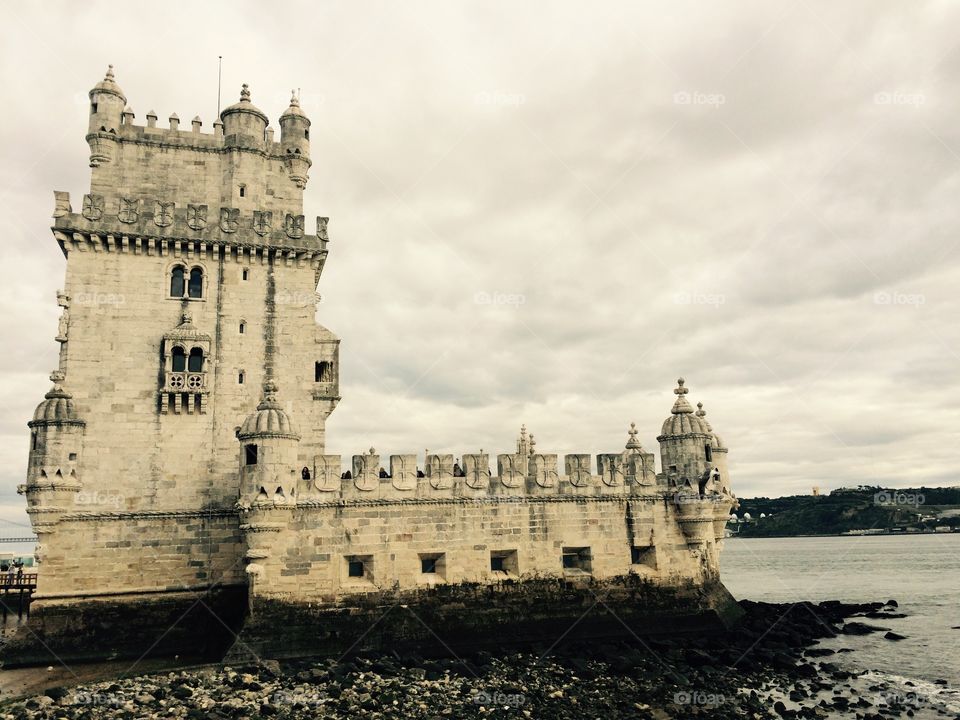Lisbon: Belem tower . Old style,travelling in Lisbon 