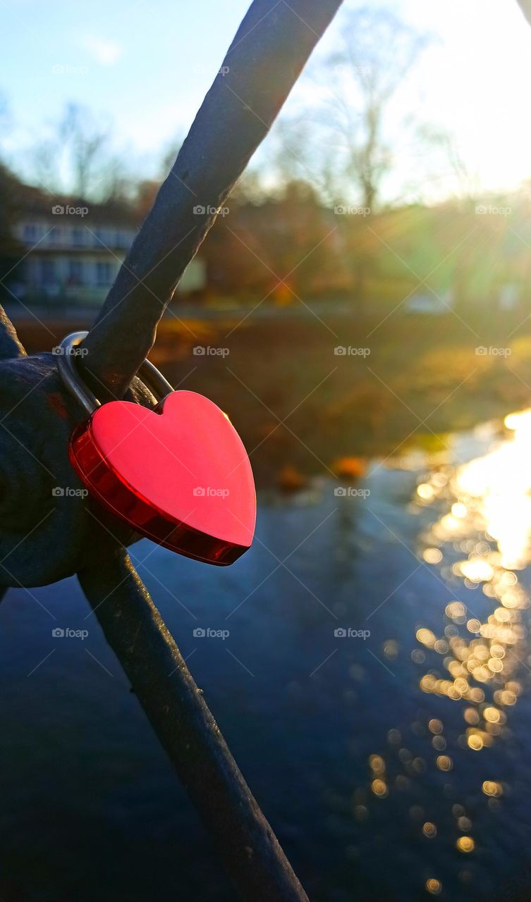 heart-shaped padlock