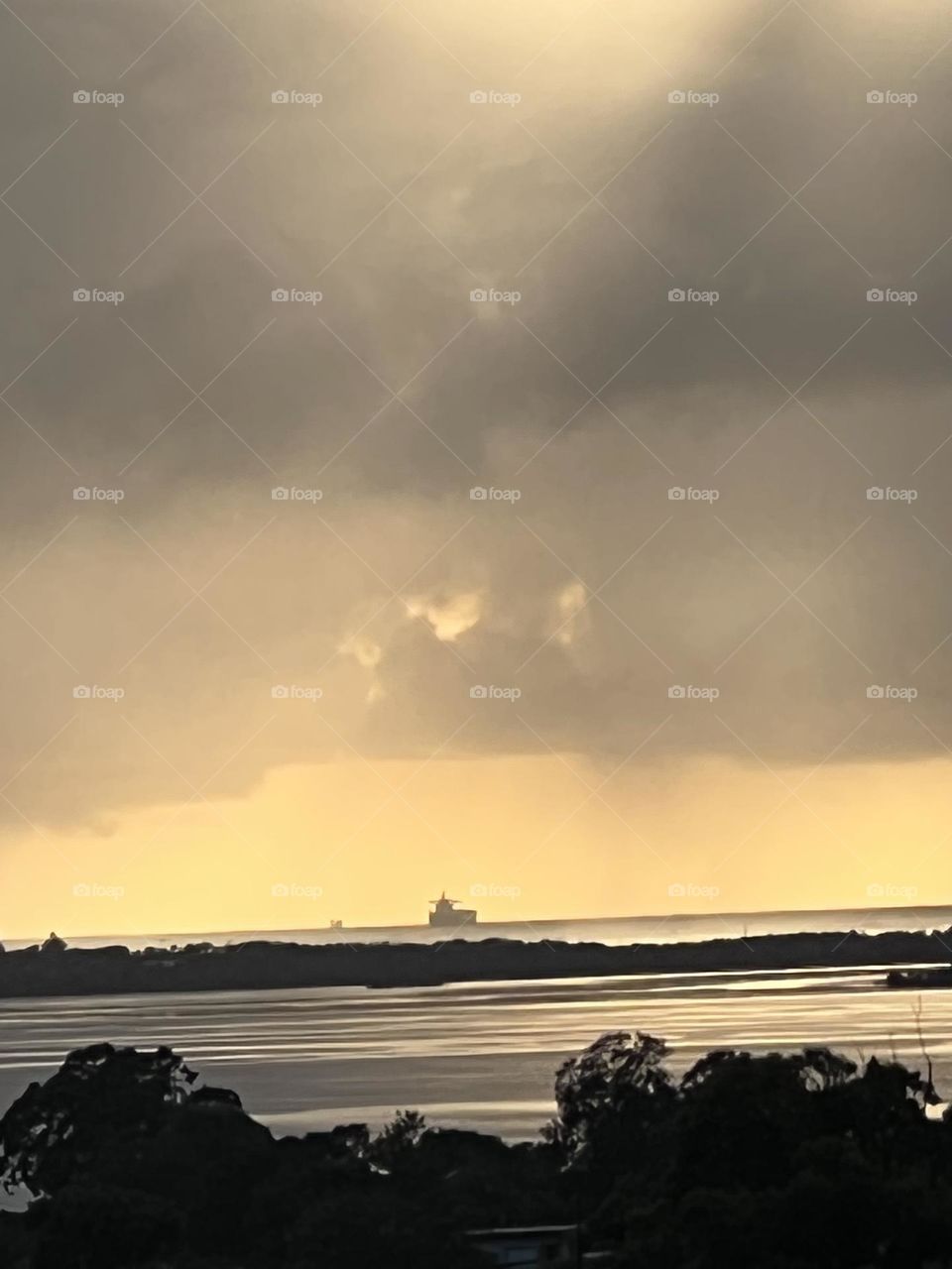 Sunrise over the ocean 