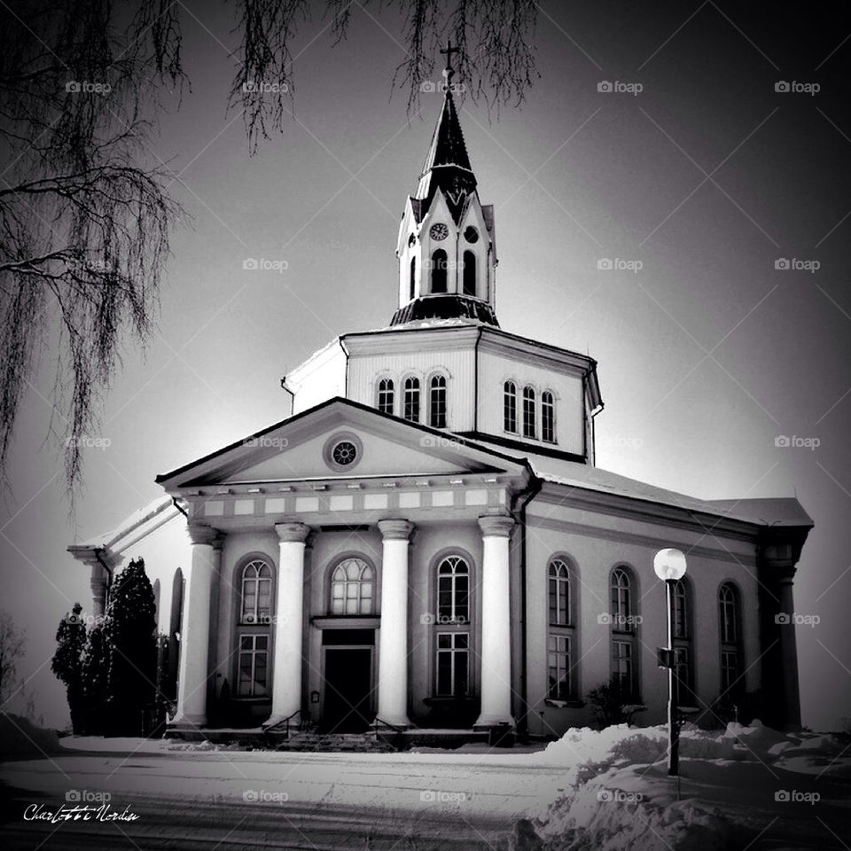 church blackandwhite by c_nord