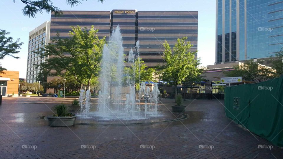 plaza fountain. fountain in Boise