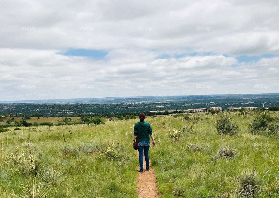 Me on a walk through Bear Creek Regional Park overlooking the city of Colorado Springs on my way down the hill.